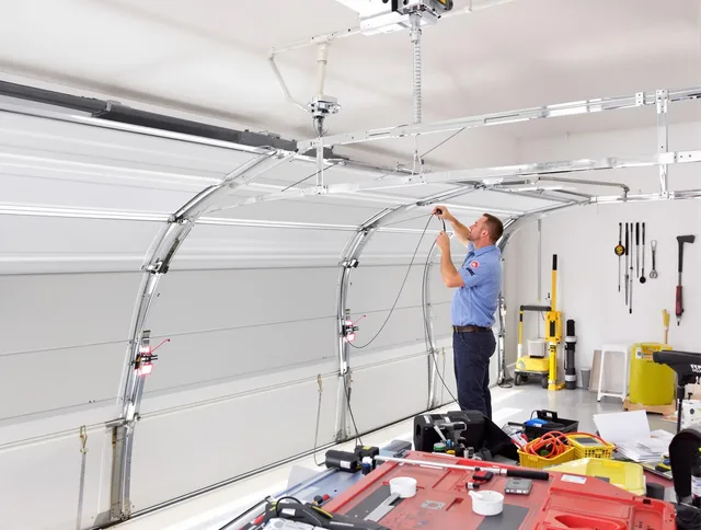 Garage door cable repair service by Brandon Garage Door Repair in Brandon
