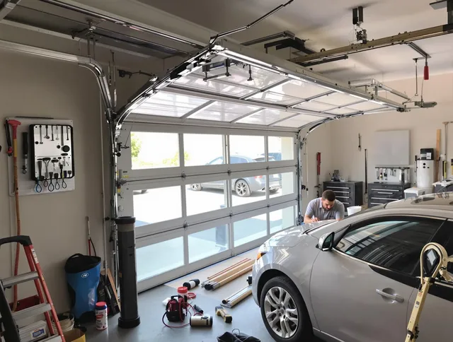 Garage door noise reduction service by Brandon Garage Door Repair in Brandon